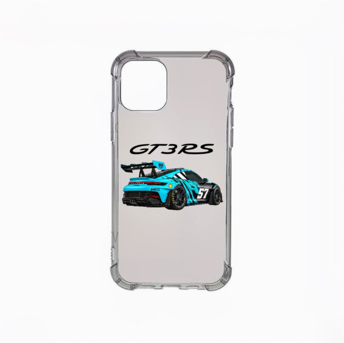 iPhone Clear Case Blue Porsche